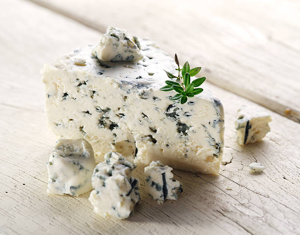 istock Slices of Danish Blue cheese. 465480810