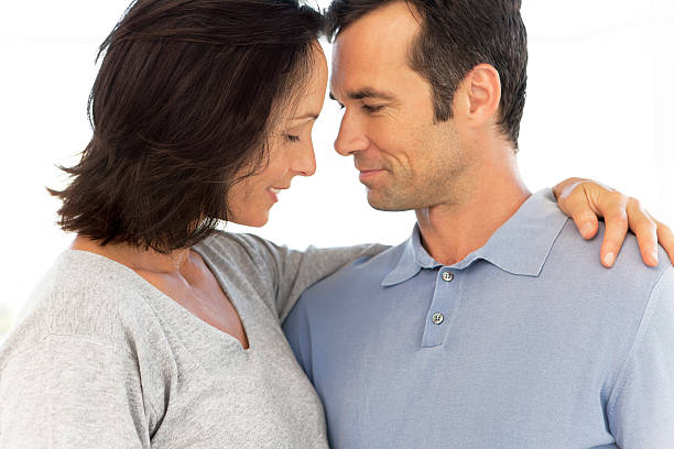 istock Mature Couple in love hugging 465483275