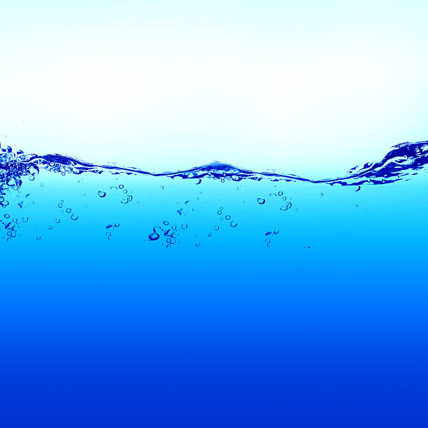 istock Water and air bubbles over white background with space for 465484440