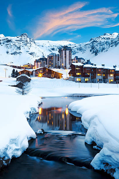 istock ski resort in French Alps 465484996