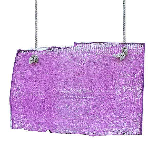 istock Old weathered purple wood signboard. 465485035