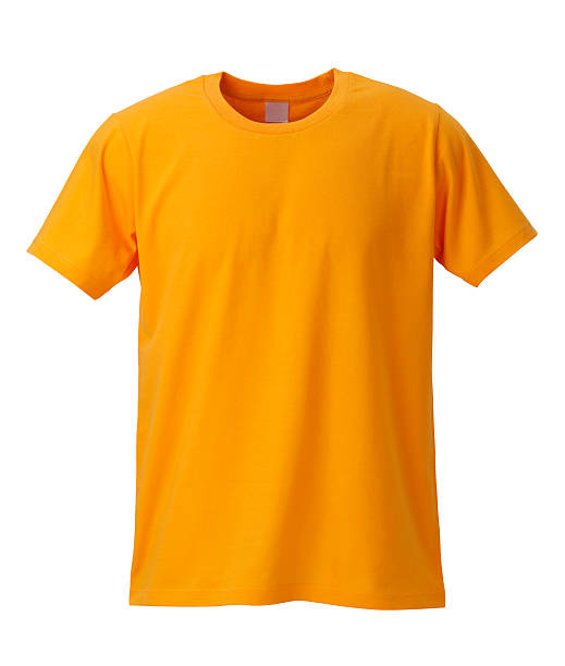 Yellow T-Shirt /clipping path stock photo