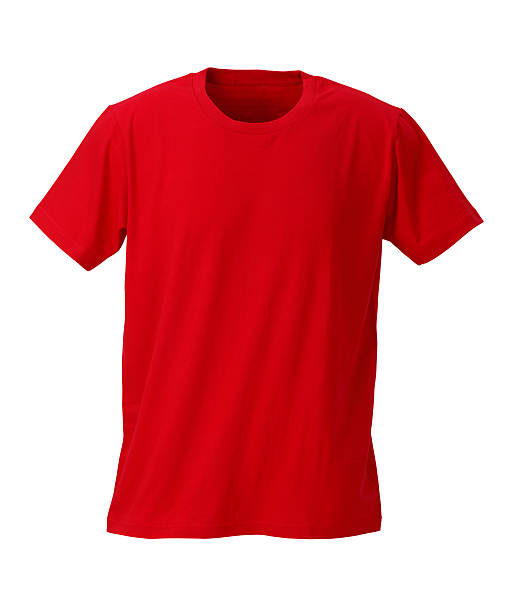 vermelho t-shirt/traçado de recorte - red t shirt imagens e fotografias de stock