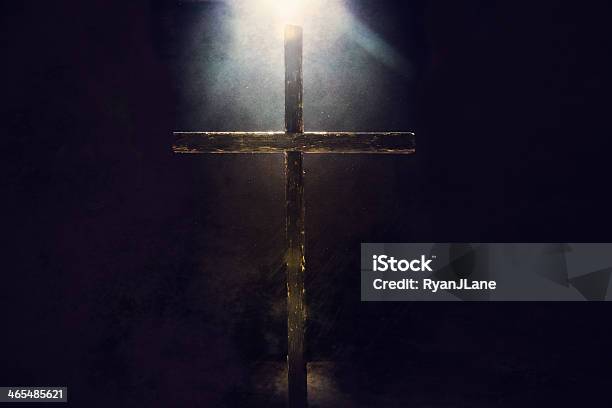 Dark Cross With Light Overhead Stock Photo - Download Image Now - Religious Cross, Jesus Christ, Crucifix