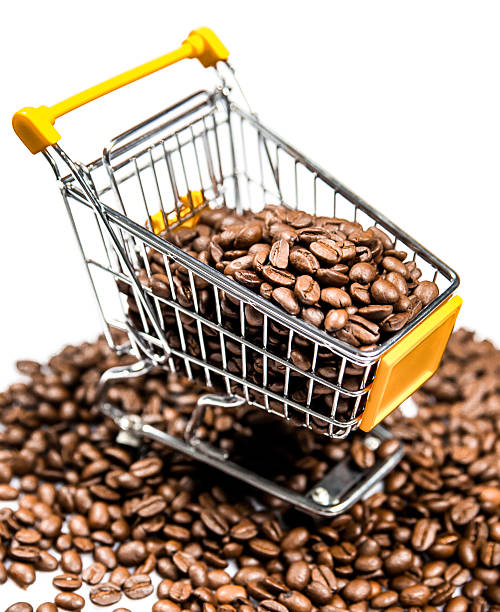 istock Shopping Cart Filled with Coffee Beans 465485702