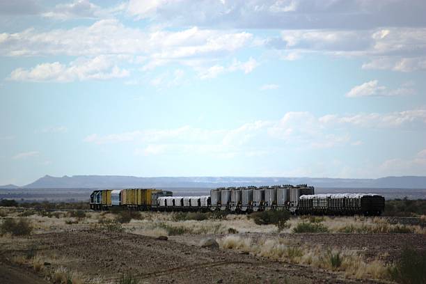istock Freight train in the Namib Desert, Namibia 465485854