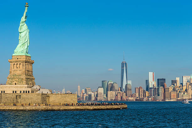 istock Statue of Liberty and Manhattan 465485865
