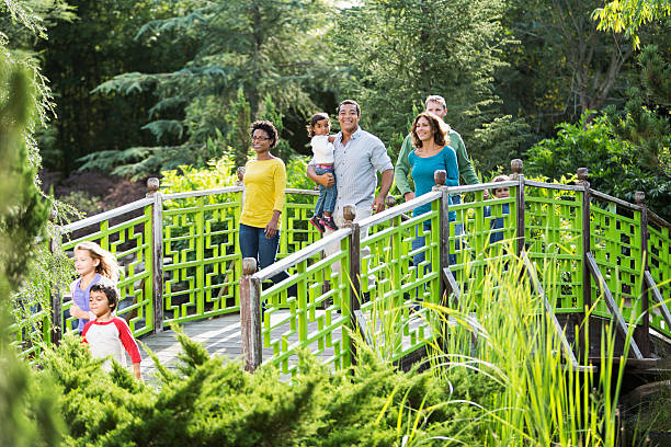 istock Two families at a park 465486155