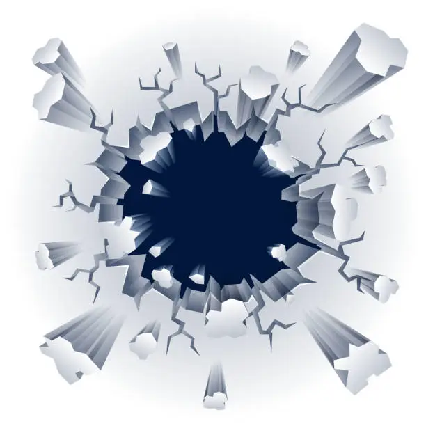 Vector illustration of Hole