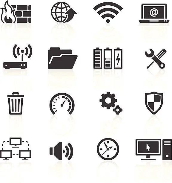 Vector illustration of Computer & Internet Icons