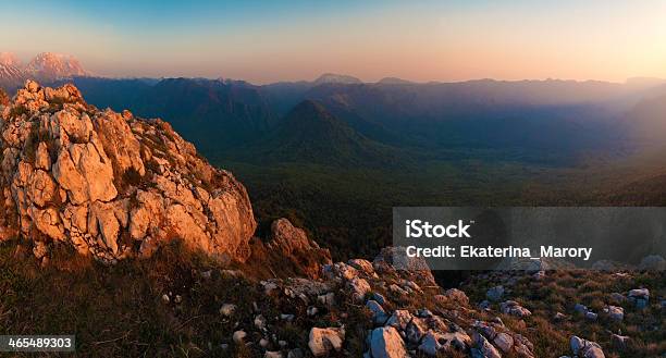 Mountain Sunset Autumn Stock Photo - Download Image Now - Autumn, Awe, Beautiful People