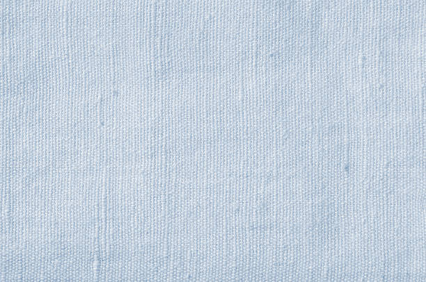 Natural Light Blue Flax Fiber Linen Texture, Detailed Closeup, Horizontal