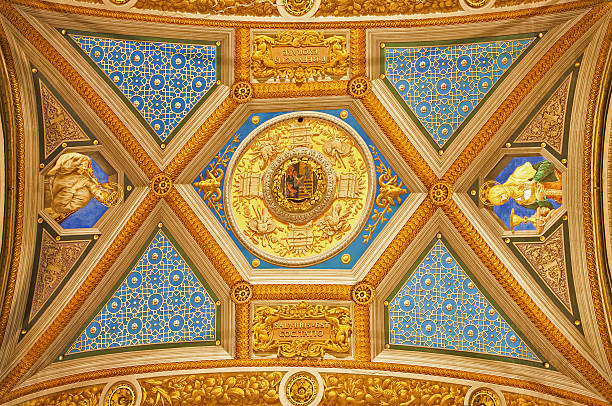 istock Rome - ceiling in church Santa Maria di Pace 465490219