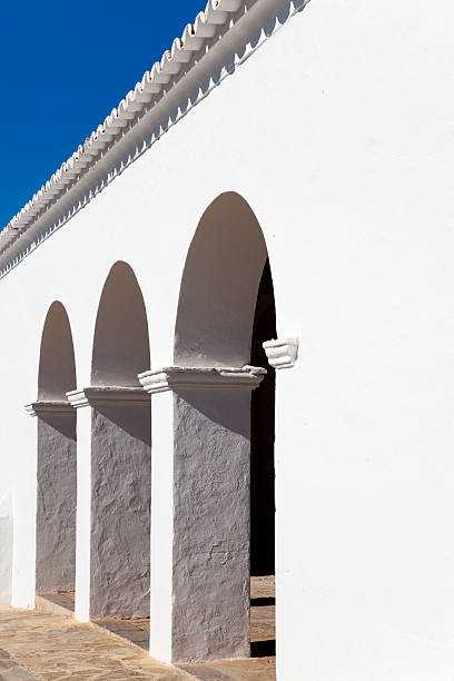 istock Ibiza Sant Mateu d Albarca San Mateo white church 465492110