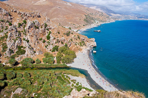 istock Preveli beach and palm trees on the Crete island, Greece. 465493762