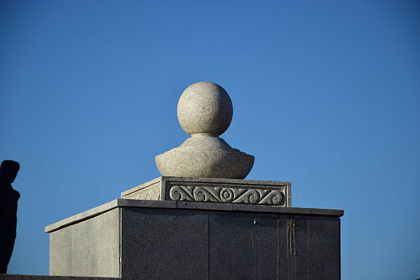 istock Granite ball on a pedestal 465497588
