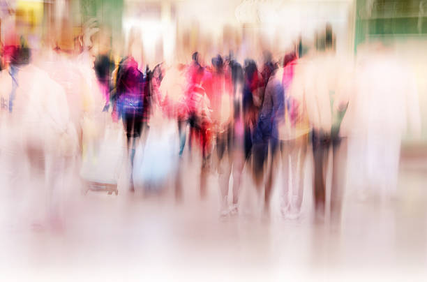 istock abstract business people activity at big city. Blur motion. 465497784