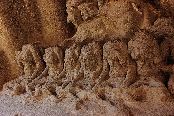 istock Sculpture in Ellora cave number 16 (Kailasanatha temple) 465501164
