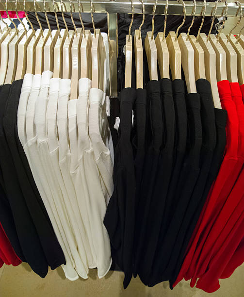 istock Shirts in the supermarket. 465501212