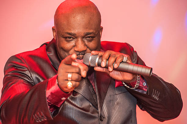 istock Black African male singing live 465501228