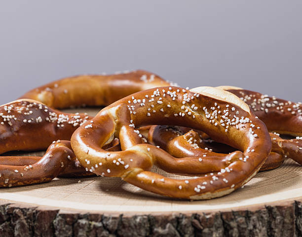 istock Salted fresh baked Pretzels 465503383