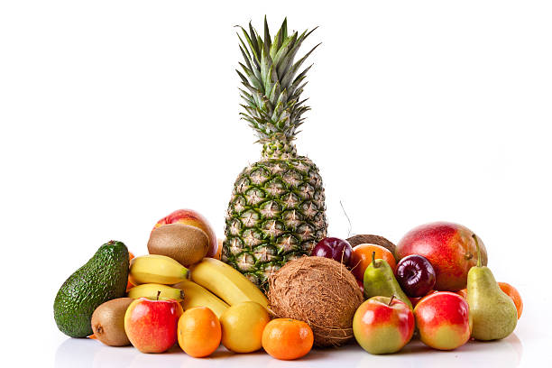 istock Fresh fruits isolated on a white background. 465504212