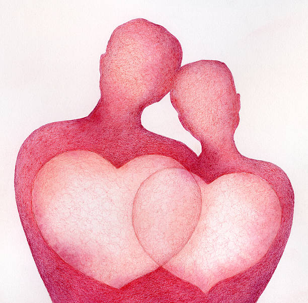 istock Man and Woman Falling In Love In Silhouette 465504347