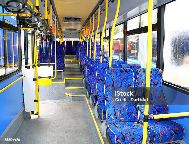 Interior Of A City Bus Stock Photo - Download Image Now - Bus, Indoors, Inside Of
