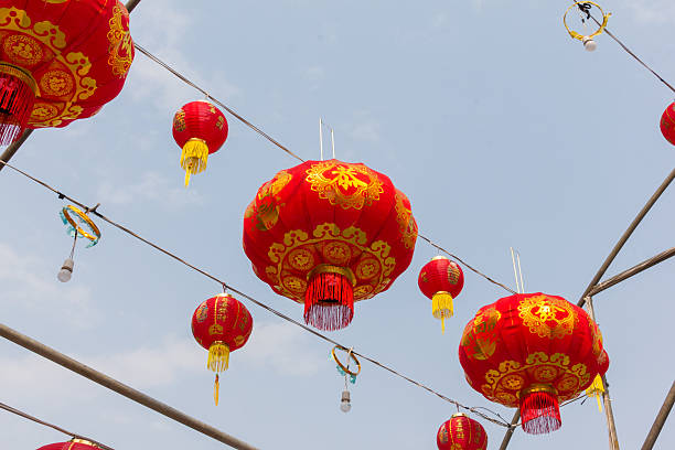 istock beautiful Red & yellow Asian Lanterns 465504476