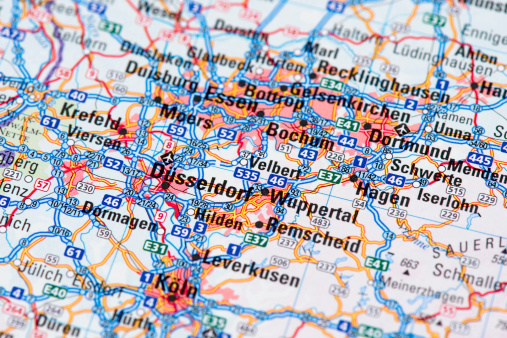 Map of Bochum. 