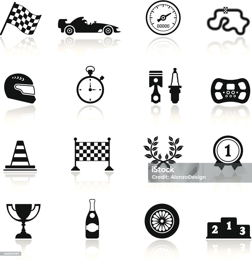 Racing Icon Set High Resolution JPG,CS5 AI and Illustrator EPS 8 included. Each element is named,grouped and layered separately. Very easy to edit.  Sports Race stock vector