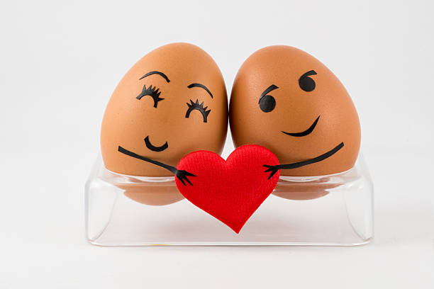 Sweet couple egg stock photo