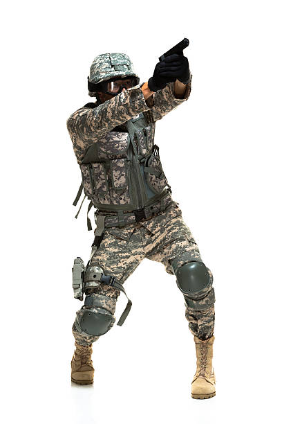 istock Army man in action with gun 465506643