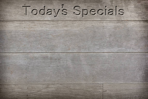 Wooden panel with the words 'Today's Specials' carved into it