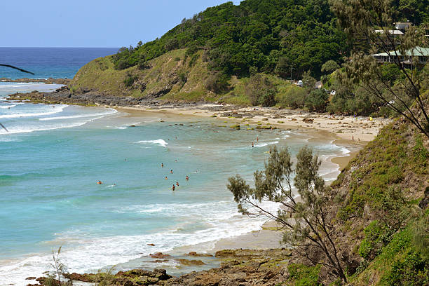 istock Beach scene taken from above - Wategos Beach, Byron Bay 465508022