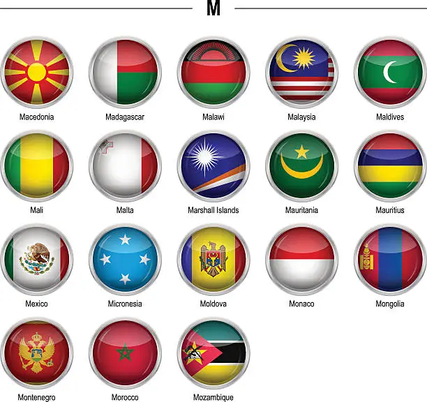Vector illustration of Flags icon - 