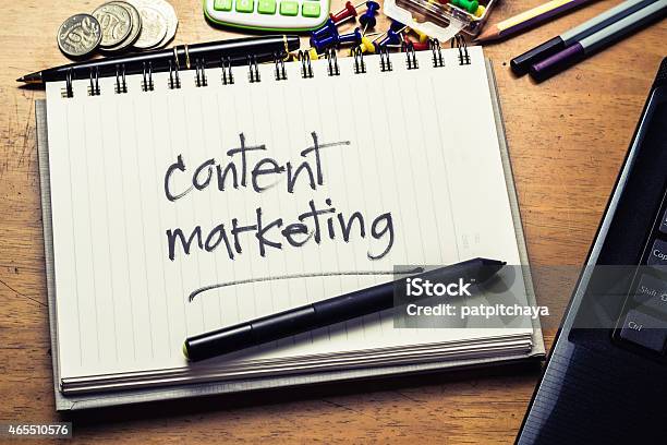 Content Marketing Stock Photo - Download Image Now - 2015, Calculator, Coin