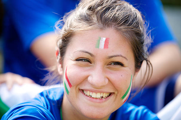 Portrait of italian fan Portrait of italian fan football2014 stock pictures, royalty-free photos & images