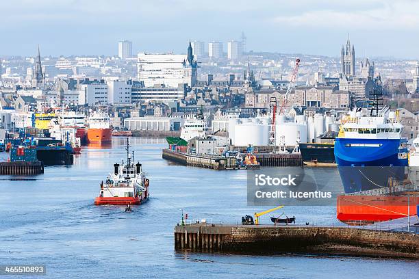 Scozia Aberdeen - Fotografie stock e altre immagini di Aberdeen - Scozia - Aberdeen - Scozia, Darsena, Porto marittimo