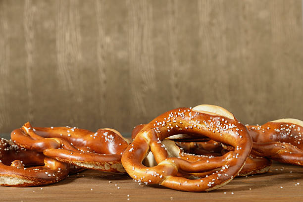 istock Fresh salted pretzels arrangement 465511653