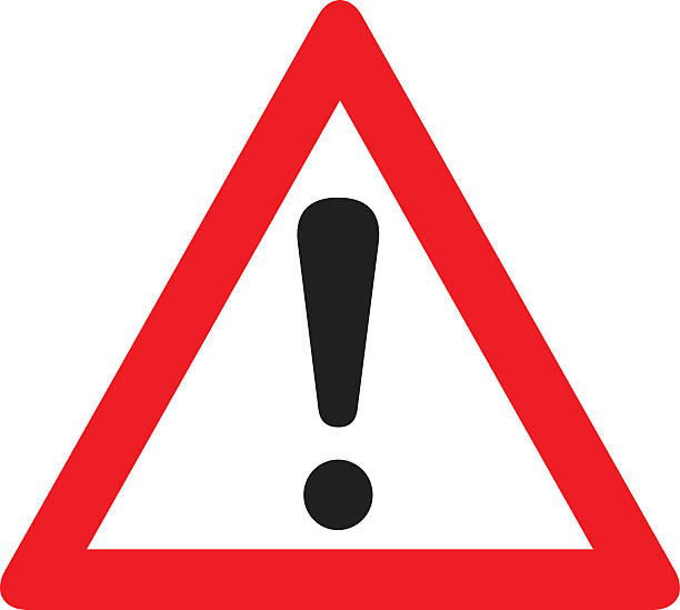 ilustrações, clipart, desenhos animados e ícones de sinal de alerta vetor - exclamation point alertness error message symbol