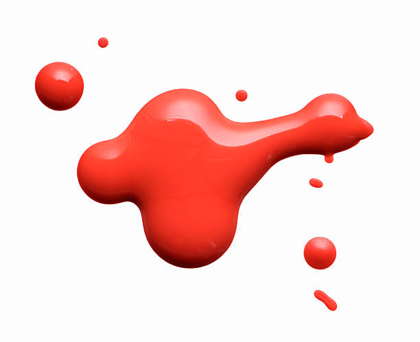 istock spot of red paint isolated on white background 465513093