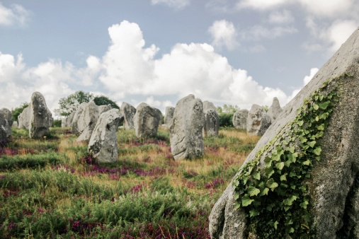 carnac, france, july 2022, the historic megalithic stones of carnac an UNESCO World Heritage
