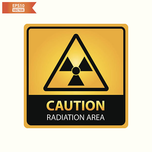 illustrazioni stock, clip art, cartoni animati e icone di tendenza di radiazione area di testo e firmare. - test nucleare