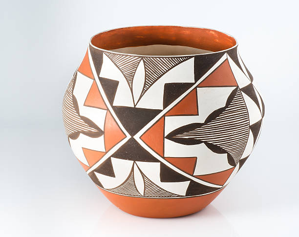 istock Traditional Native American Pueblo Pottery on white background. 465515971