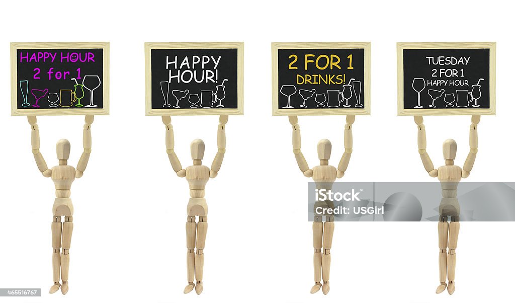 Feliz hora Quadro Negro madeira Manequim - Royalty-free Amarelo Foto de stock