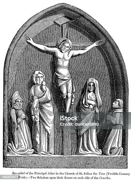 Jesus Am Kreuz Stock Vektor Art und mehr Bilder von Jesus Christus - Jesus Christus, Kreuz - Form, Kreuz - religiöses Symbol
