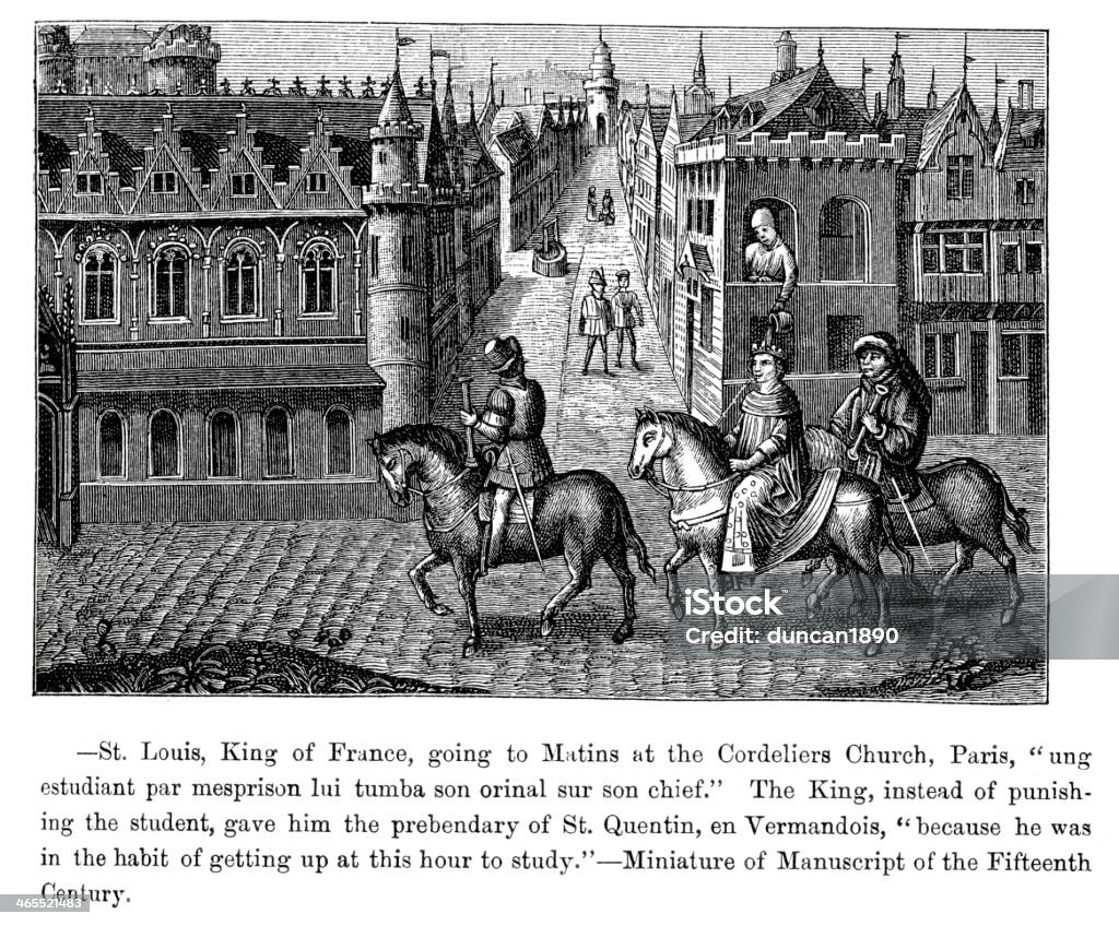 St Louis rey de Francia - Ilustración de stock de Medieval libre de derechos