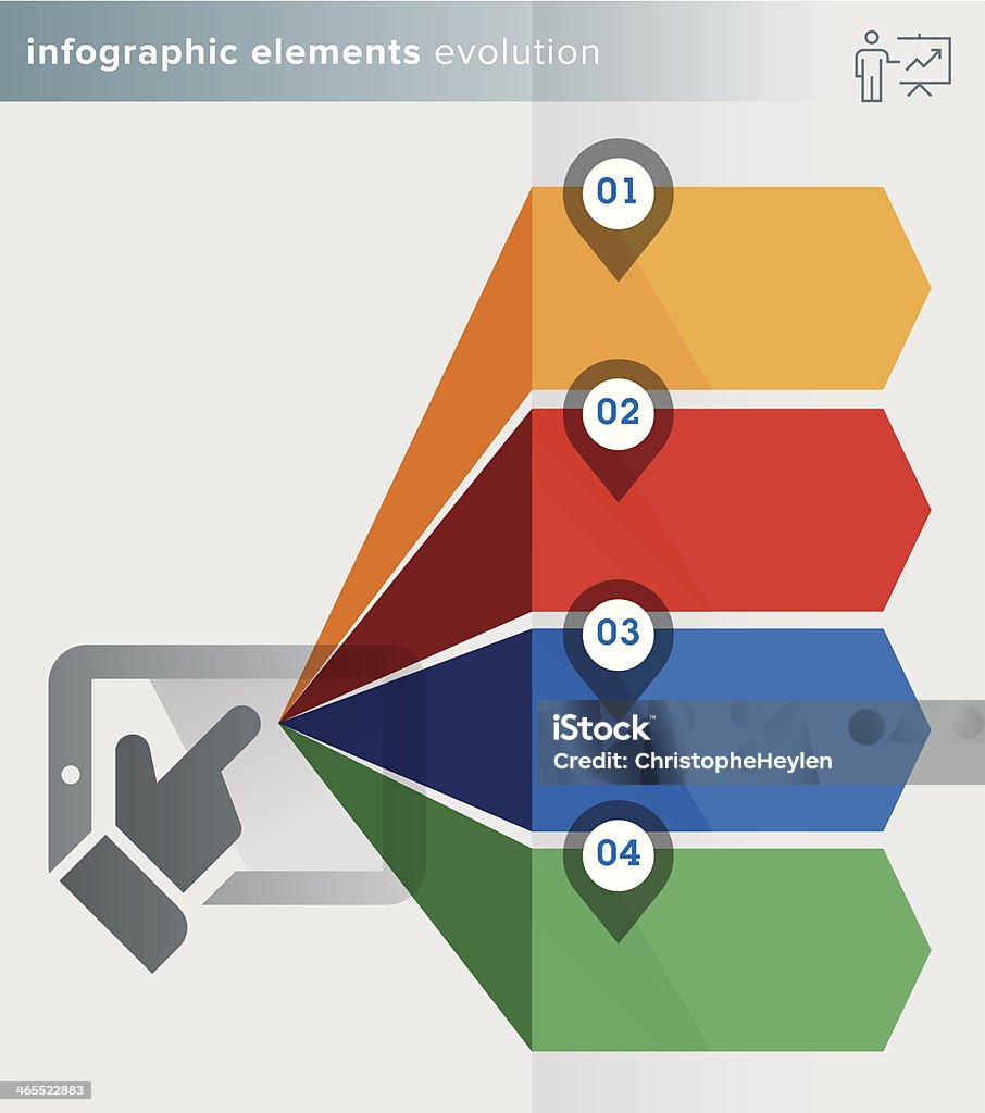 Infografica elementi – Serie evolution – le etichette - arte vettoriale royalty-free di Affari