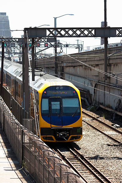istock Train and train lines at the Harbour Bridge, Sydney Australia 465523663